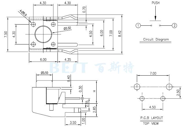 輕觸開(kāi)關(guān)TS-1109F